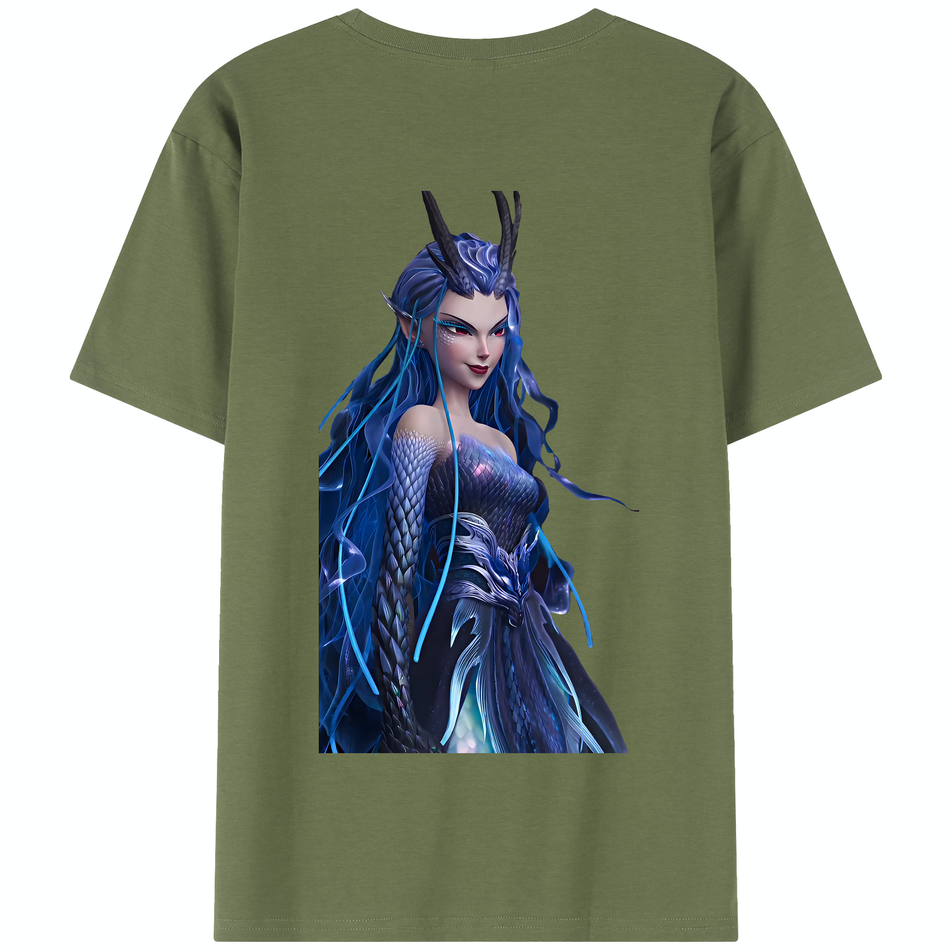（画像用） Ne Zha 2 ナタ 魔童の大暴れ 綿100％半袖Tシャツ（背面プリント）